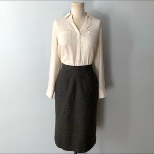 70s vintage grey wool ira joyce skirt